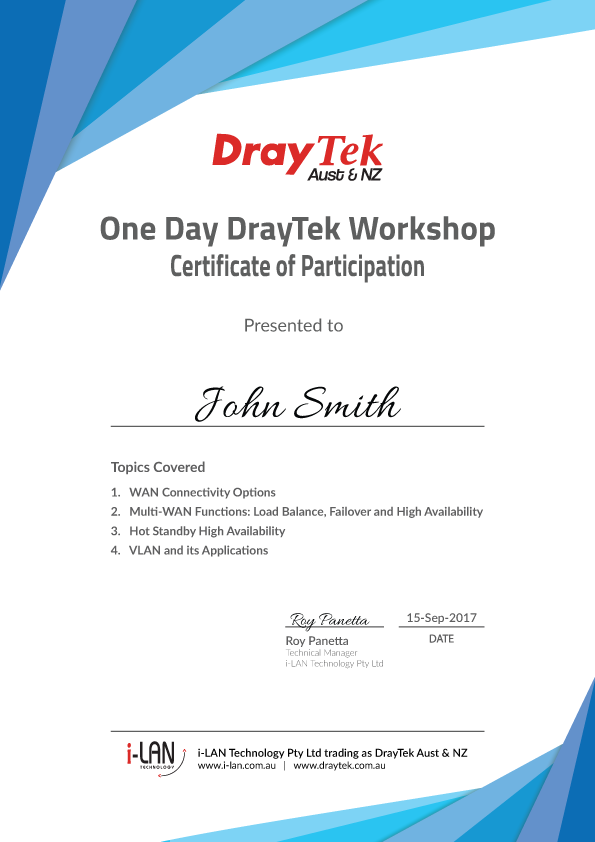 Workshop Certificate